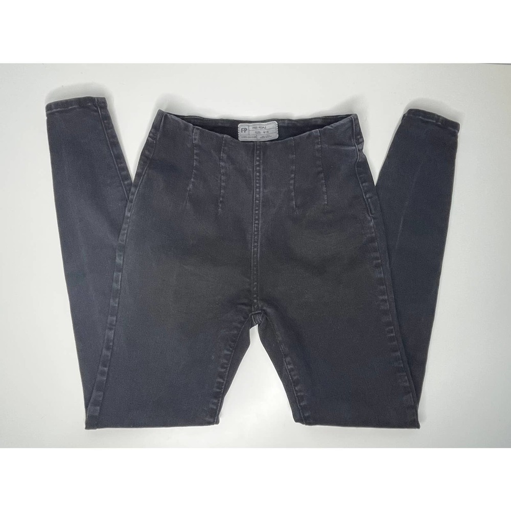 Free People Pull-On Skinny Jegging Jeans Black Size 26